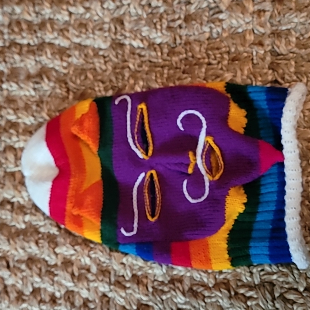 Peruvian alpaca face mask-warmer